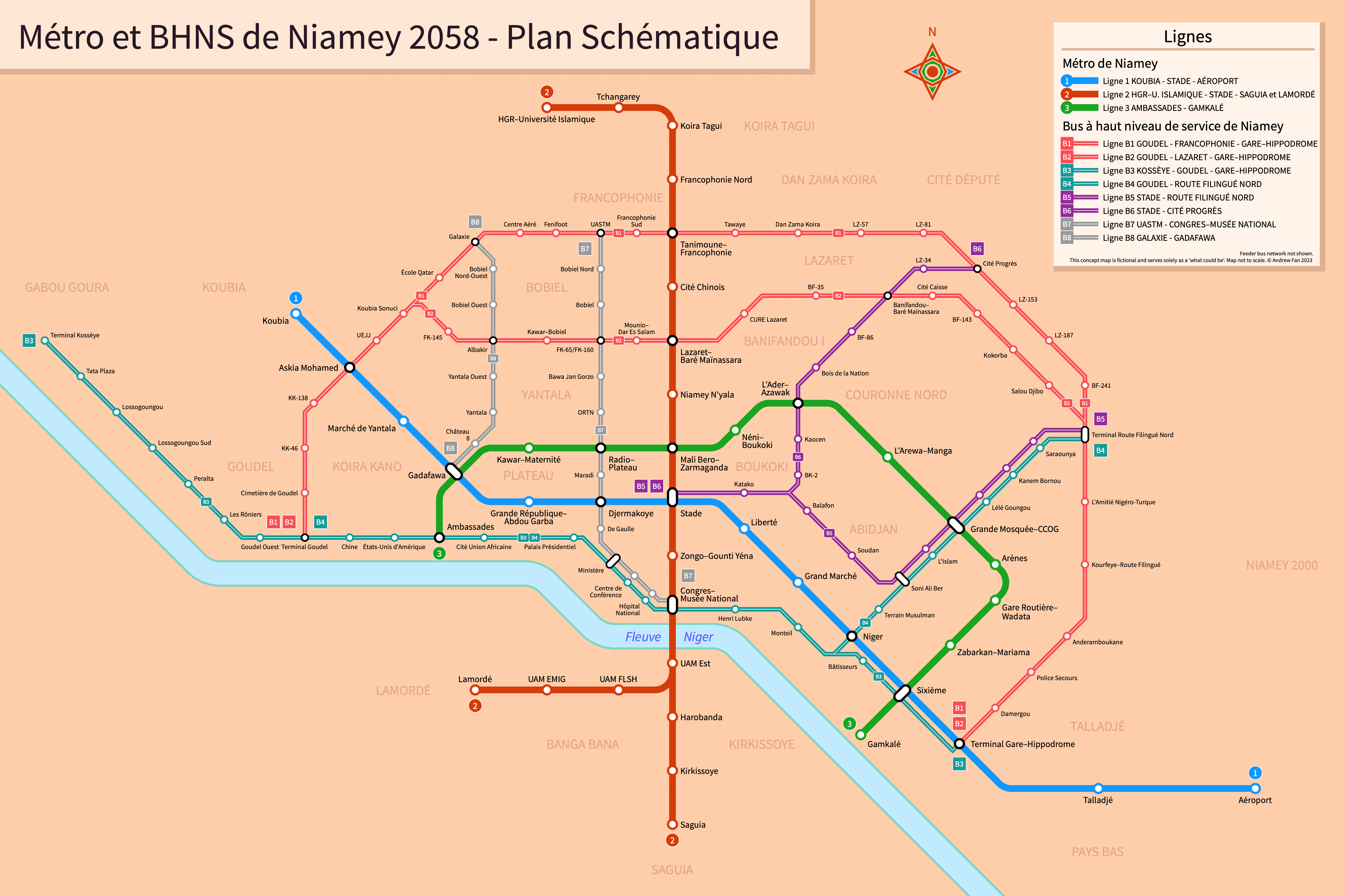 Niamey, Niger (diagrammatic)