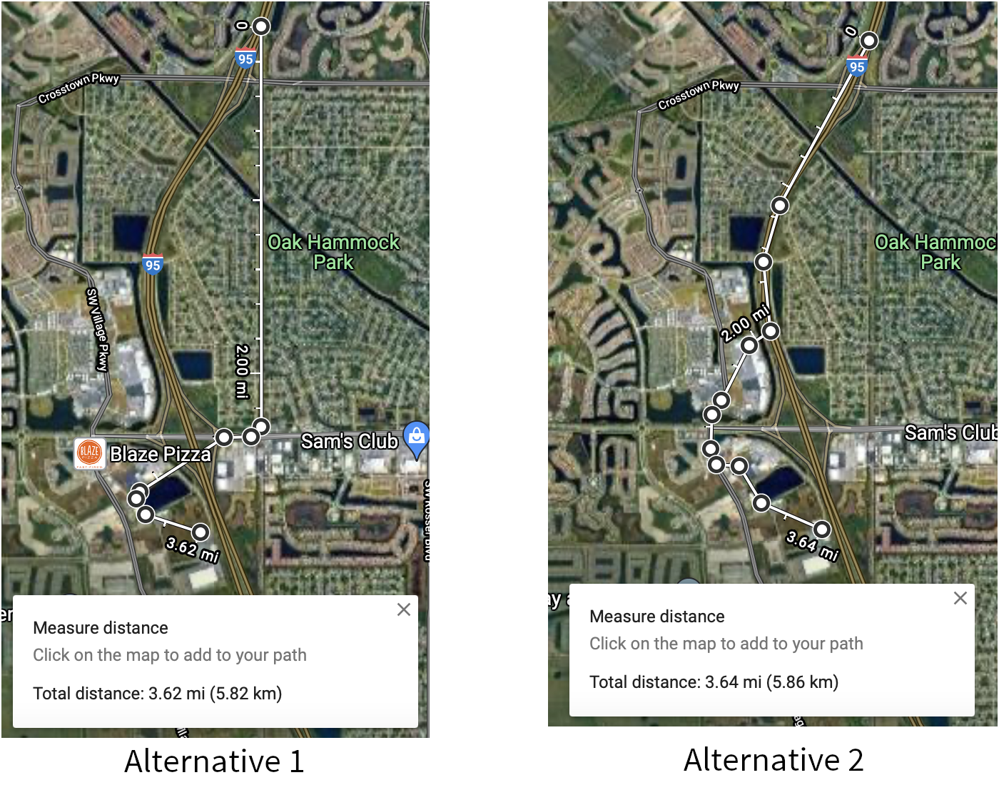 Alternatives for corridor